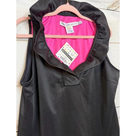 Gretchen Scott NWT Size XXL Sleeveless Black Top Ruffneck MSRP $85 - Picture 5 of 5